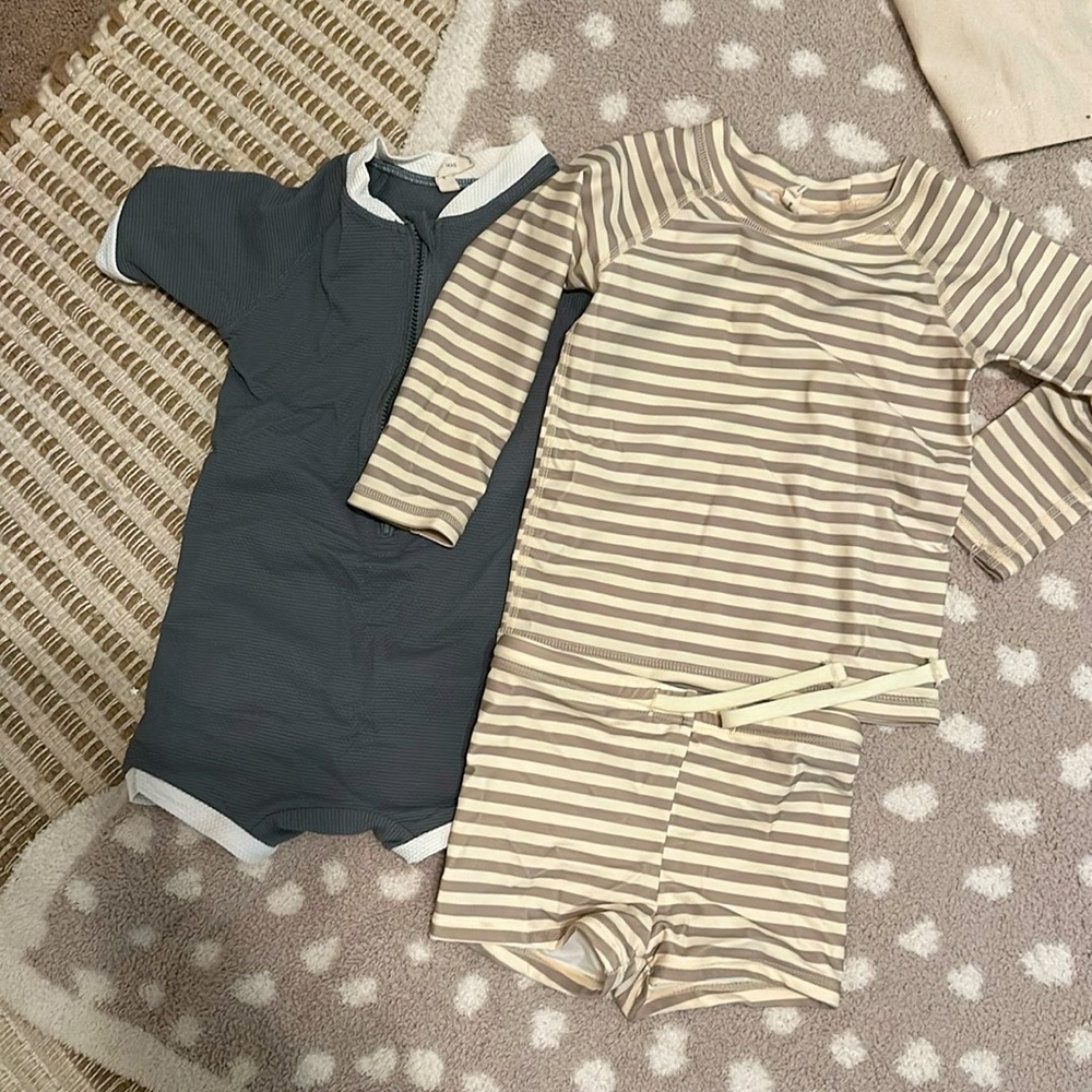 Quincy Mae infant swim suits. 18-24 months